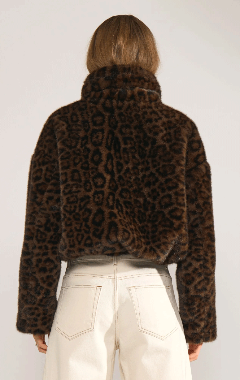 Numph- Faux Fur Lepoard Jacket