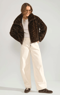 Numph- Faux Fur Lepoard Jacket