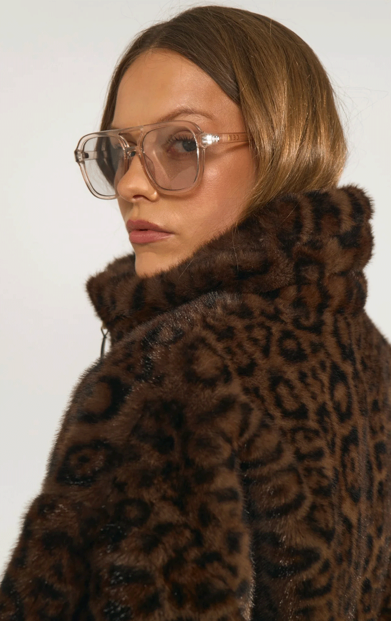 Numph- Faux Fur Lepoard Jacket