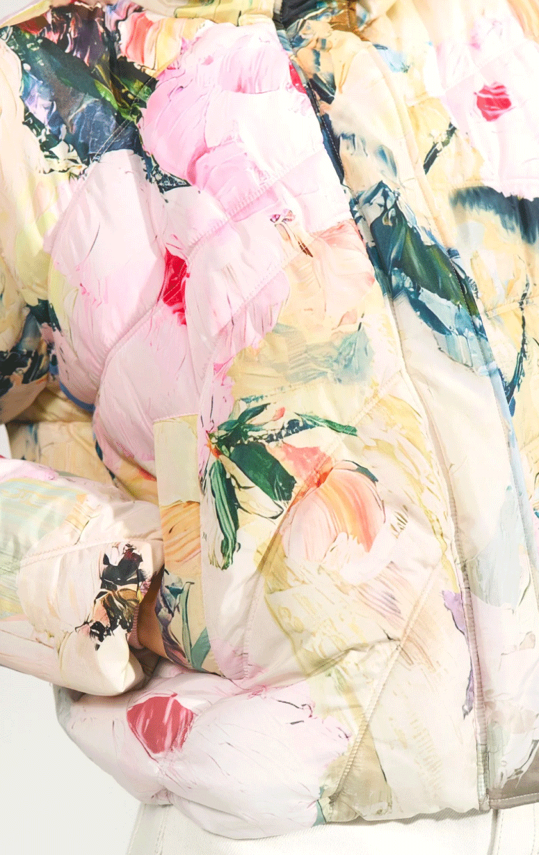 Numph- Abstract Print Puffer Jacket