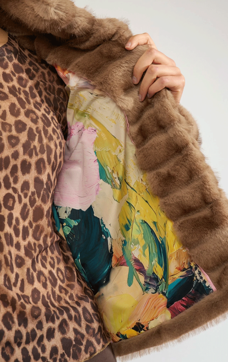 Numph- Faux Fur "Mink" Jacket