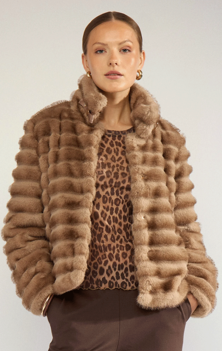 Numph- Faux Fur "Mink" Jacket
