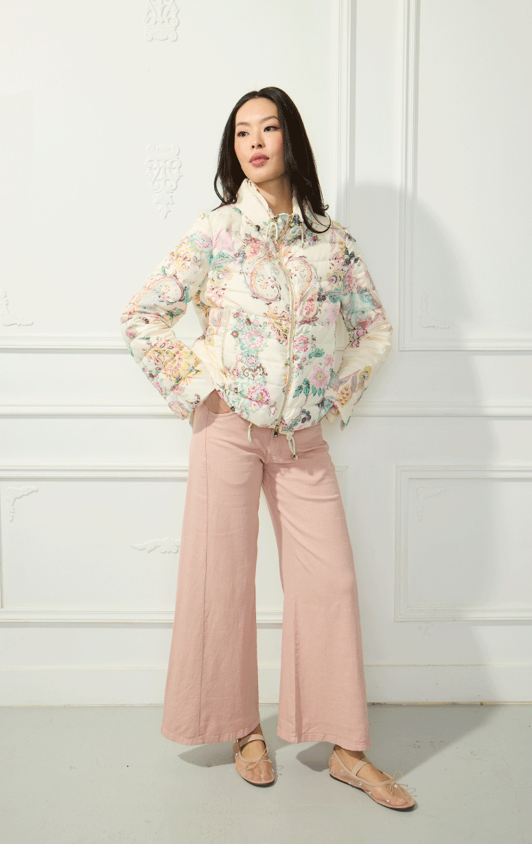 Martylo- Paisley Print Floral Puffer