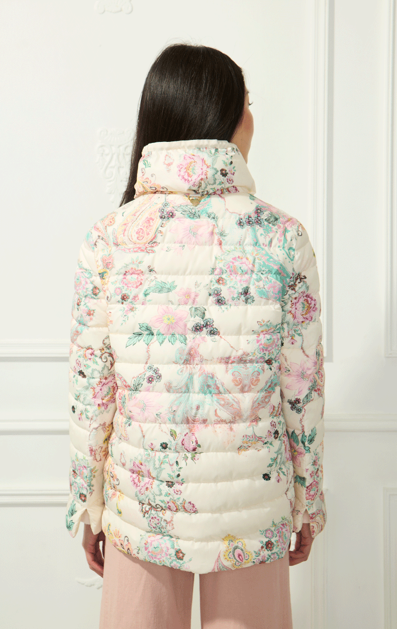 Martylo- Paisley Print Floral Puffer