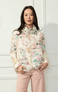 Martylo- Paisley Print Floral Puffer