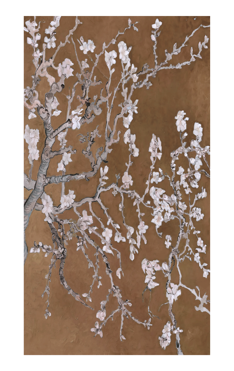Gaynor- Superfine Wool Cherry Blossom Scarf