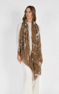 Gaynor- Superfine Wool Cherry Blossom Scarf