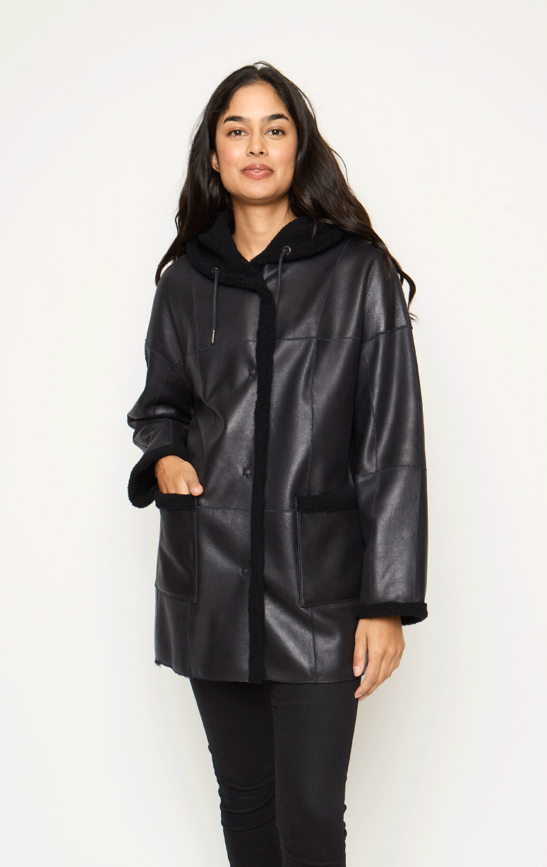 Werner Christ- Shearling Jacket with Hood - Barrington's