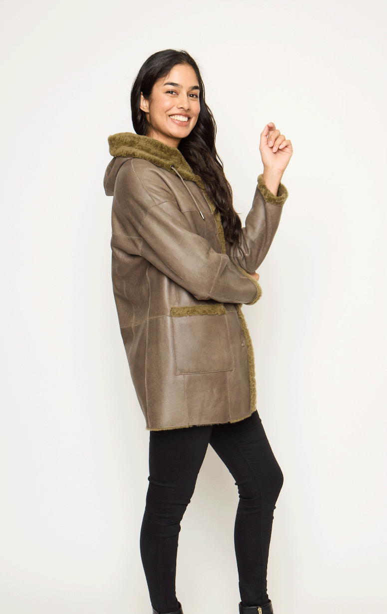 Werner Christ- Shearling Jacket with Hood