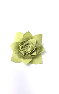 Handmade Recycled Fabric Brooch with Embellishments - Barrington's