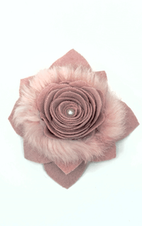 Handmade Recycled Fabric Brooch with Embelishments