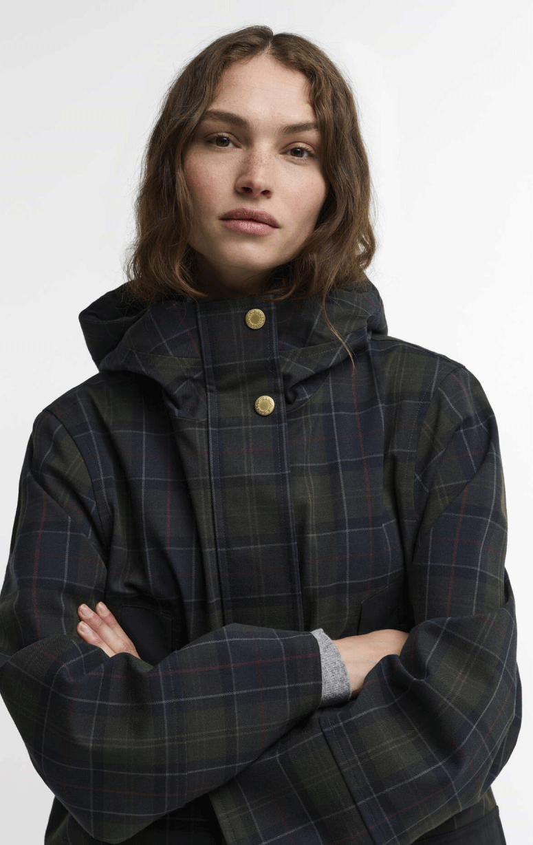 Barbour- Checked Waterproof Jacket