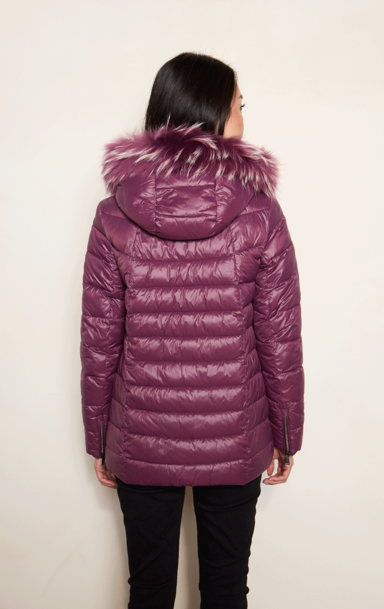 Nitia- Down Filled Fox Trim Jacket - Barrington's