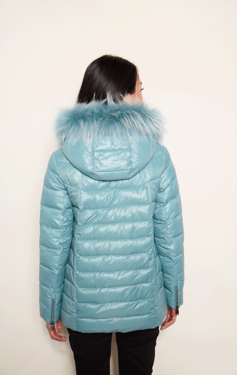 Nitia- Down Filled Fox Trim Jacket - Barrington's