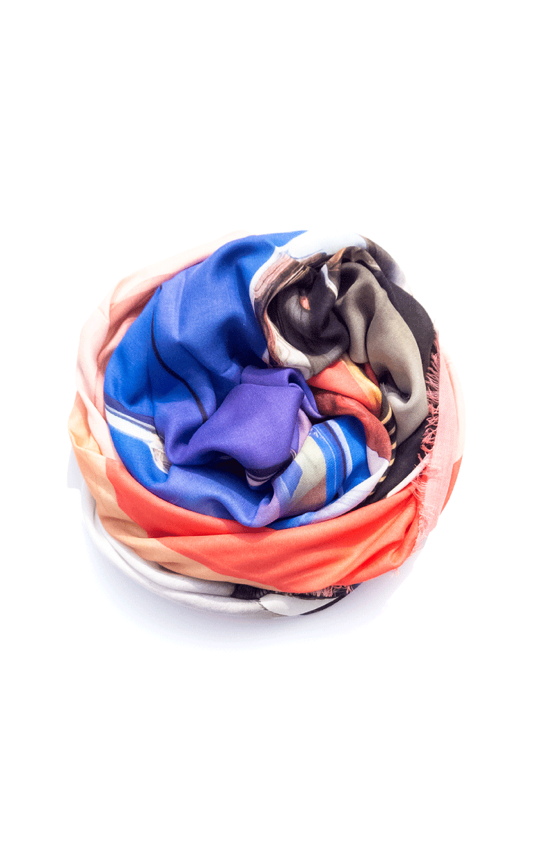 Lolili- Modal & Cashmere Scarf Purple Car - Barrington's