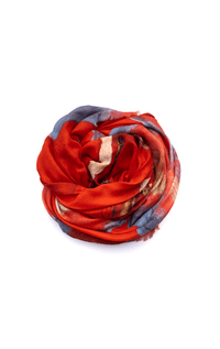 Lolili- Modal & Cashmere Scarf Riotous Red - Barrington's
