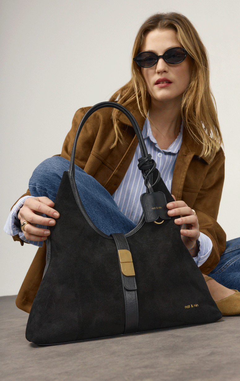 Nat & Nin- Romeo Suede Shoulder Bag - Barrington's