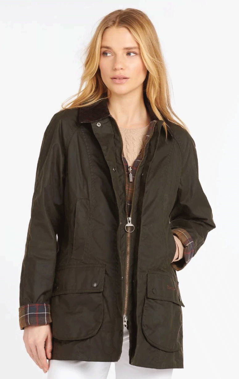 Barbour - Waxed cotton Classic Beadnell jacket with hood