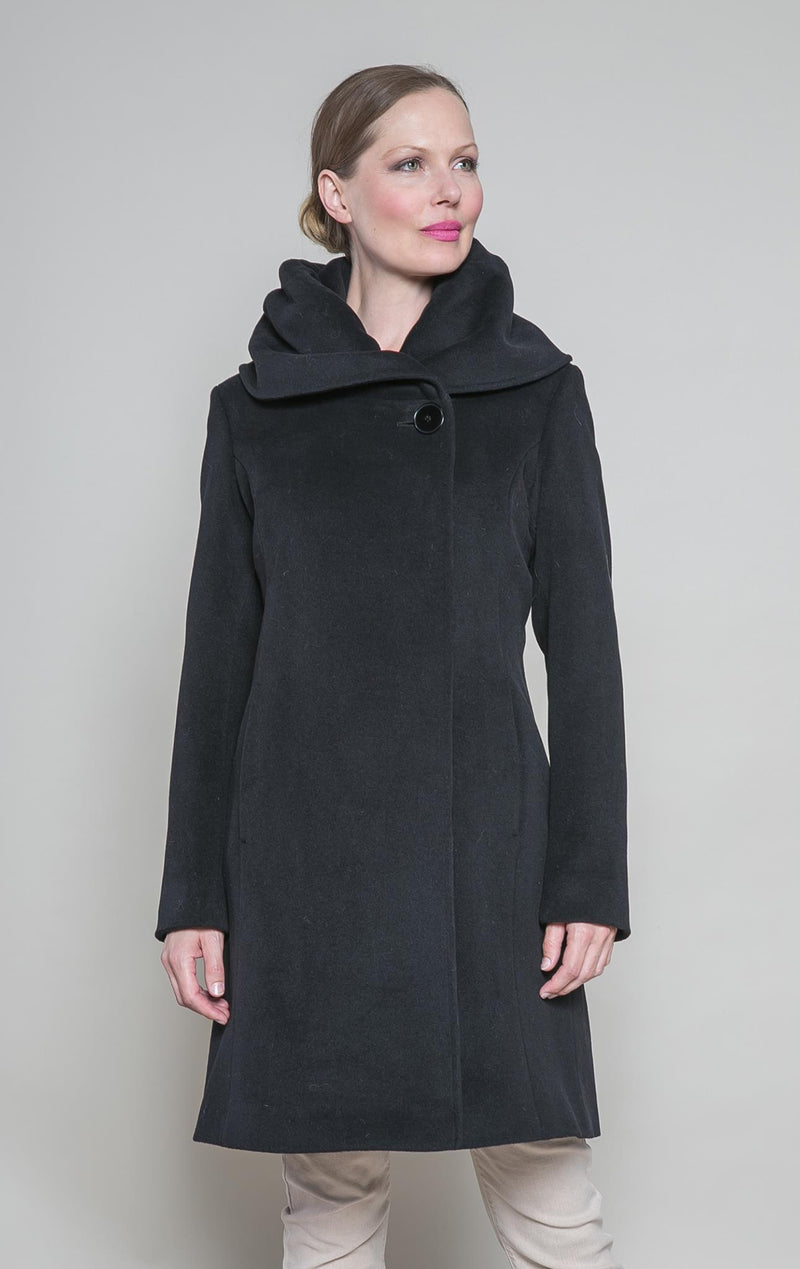 convertible collar to hood 3/4 coat - Barrington's