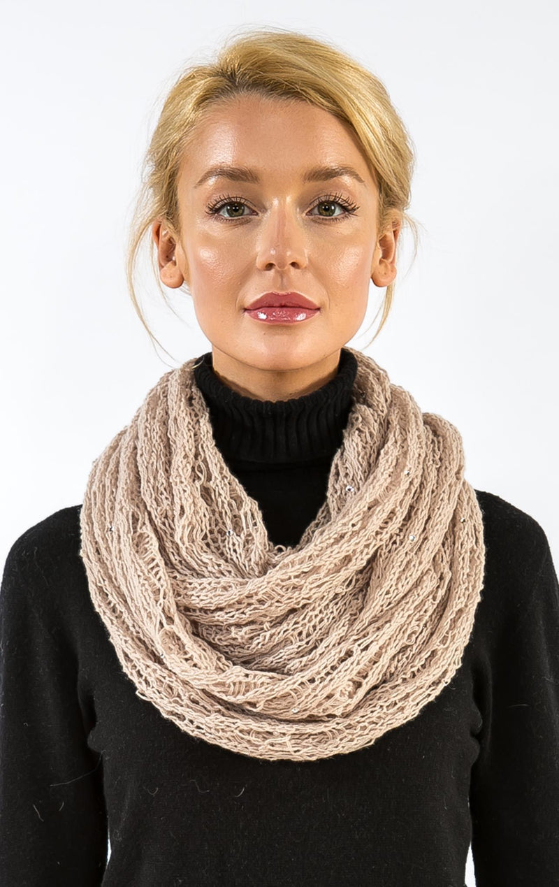 Lace crystal infinity scarf - Barrington's