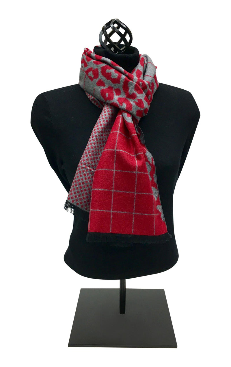 Reversible brushed silk scarf - Barrington's