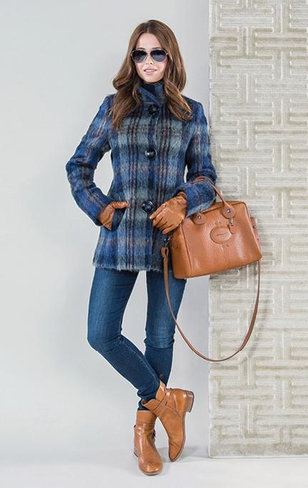 Plaid mohair slim cut 3 button jacket - Barrington's