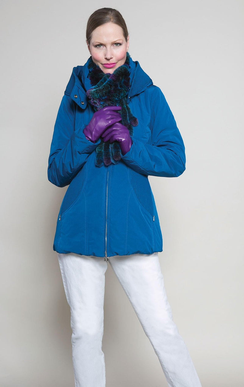 Puffer with ribbed insert detail - Barrington's