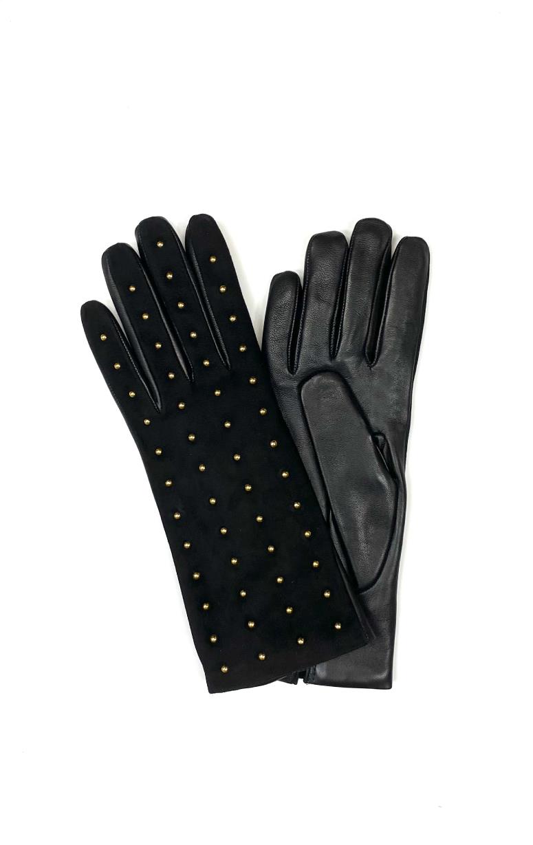 Bruno Carlo - Leather & Suede Glove with Stud Detail