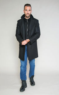 Barringtons - Wool & Cashmere Top Coat with Bib