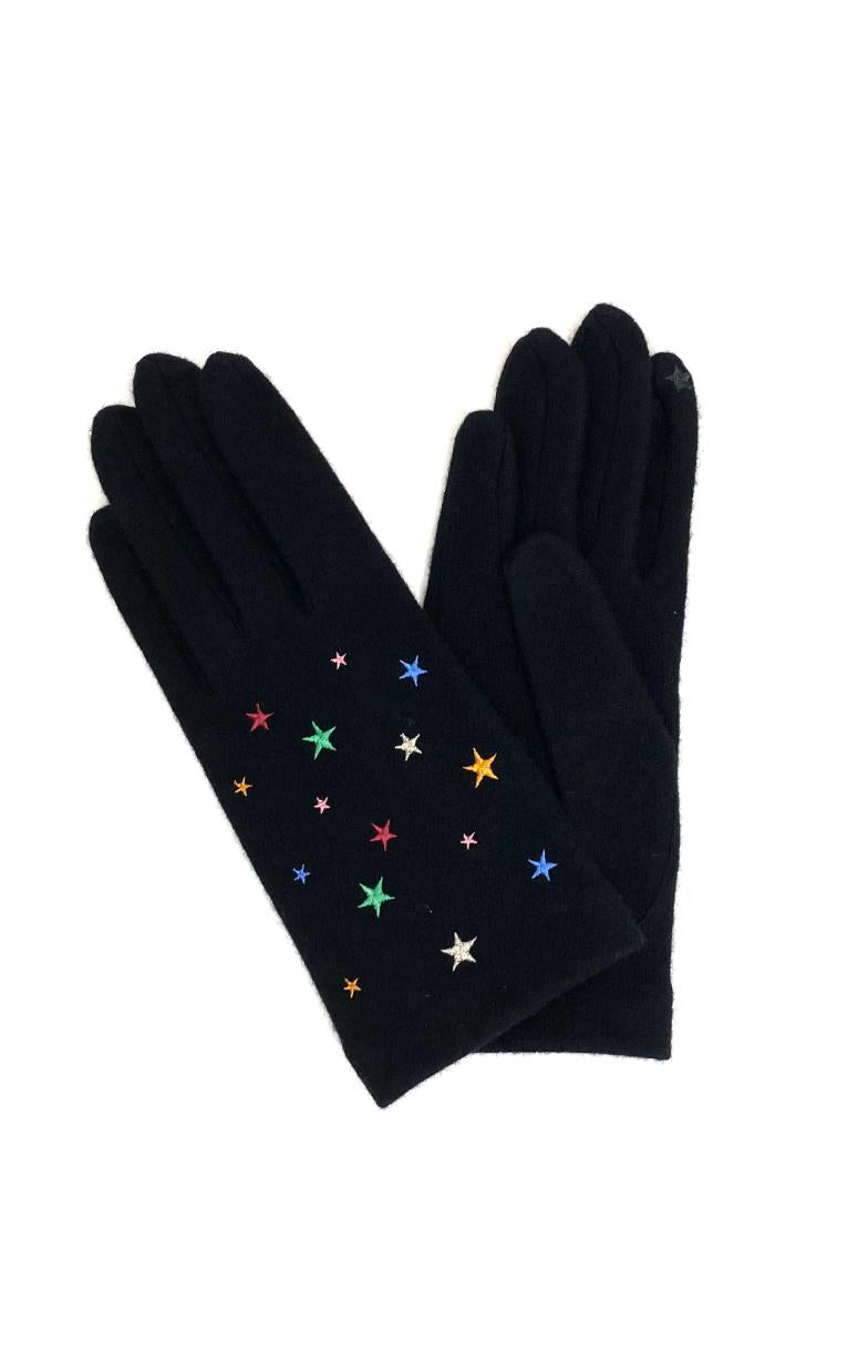 One Size Wool Gloves - Star Print - Barrington's