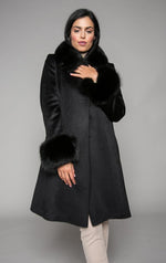 Barrington's - Suri Alpaca Coat with Fox Collar & Cuffs