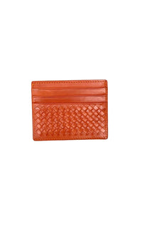 Woven Leather Card Holder - Barrington's