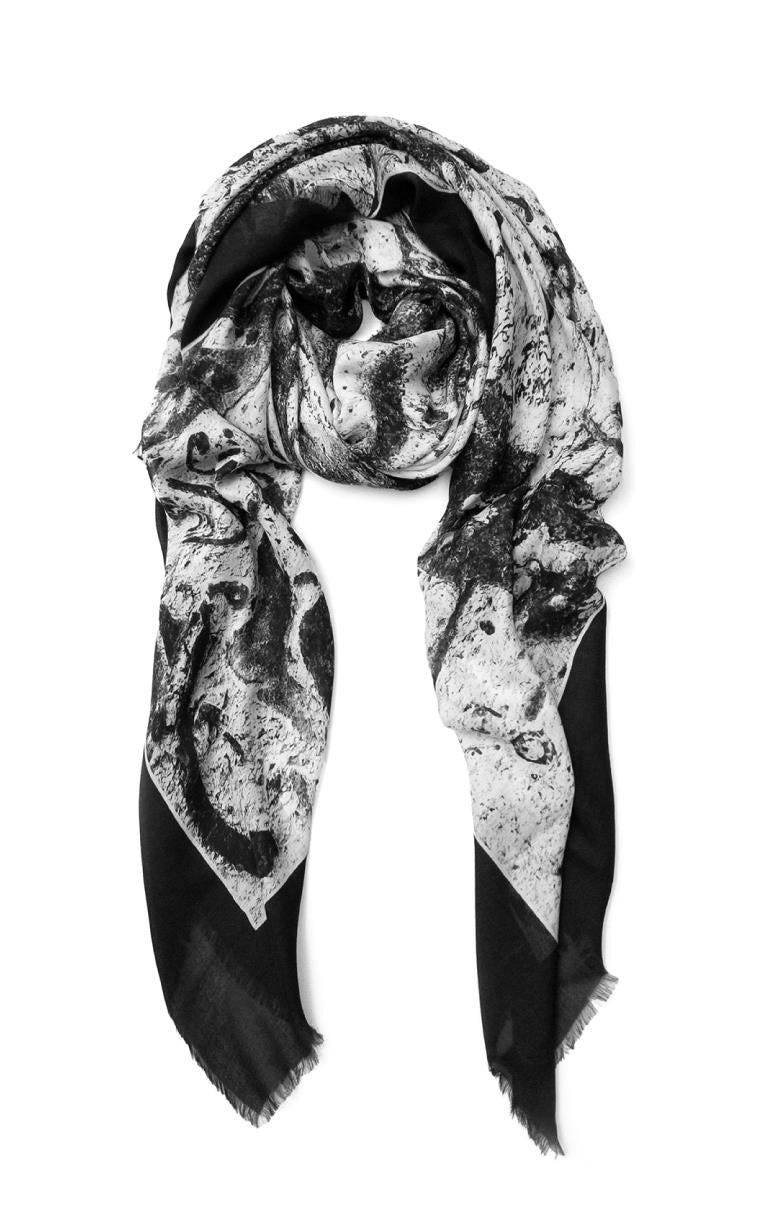 Modal & Cashmere Scarf- Fossils - Barrington's