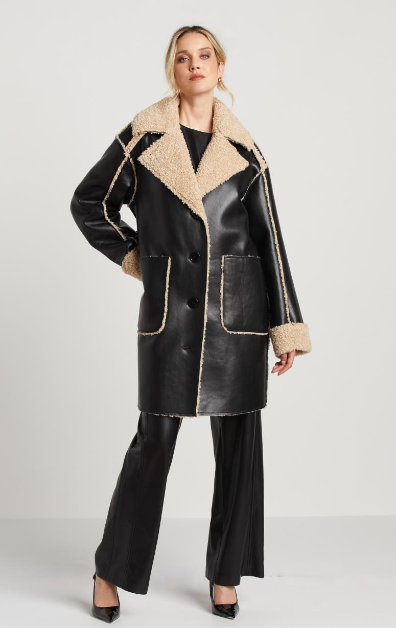 Adroit- Faux Shearling Coat - Barrington's