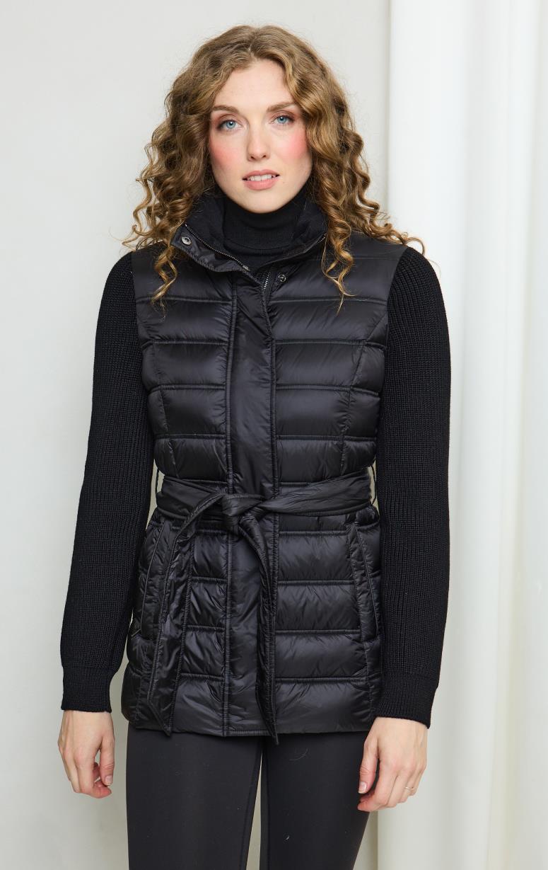 Michael kors mixed media quilted jacket best sale