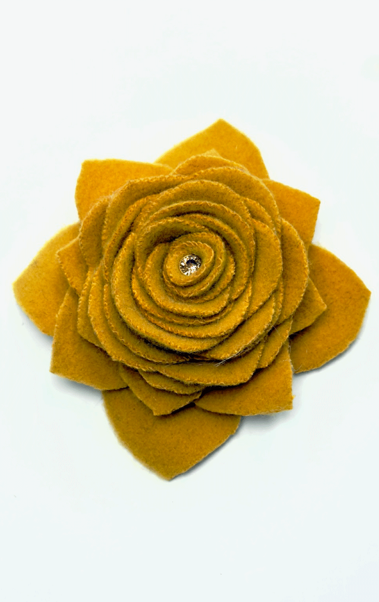 Handmade Recycled Fabric Brooch