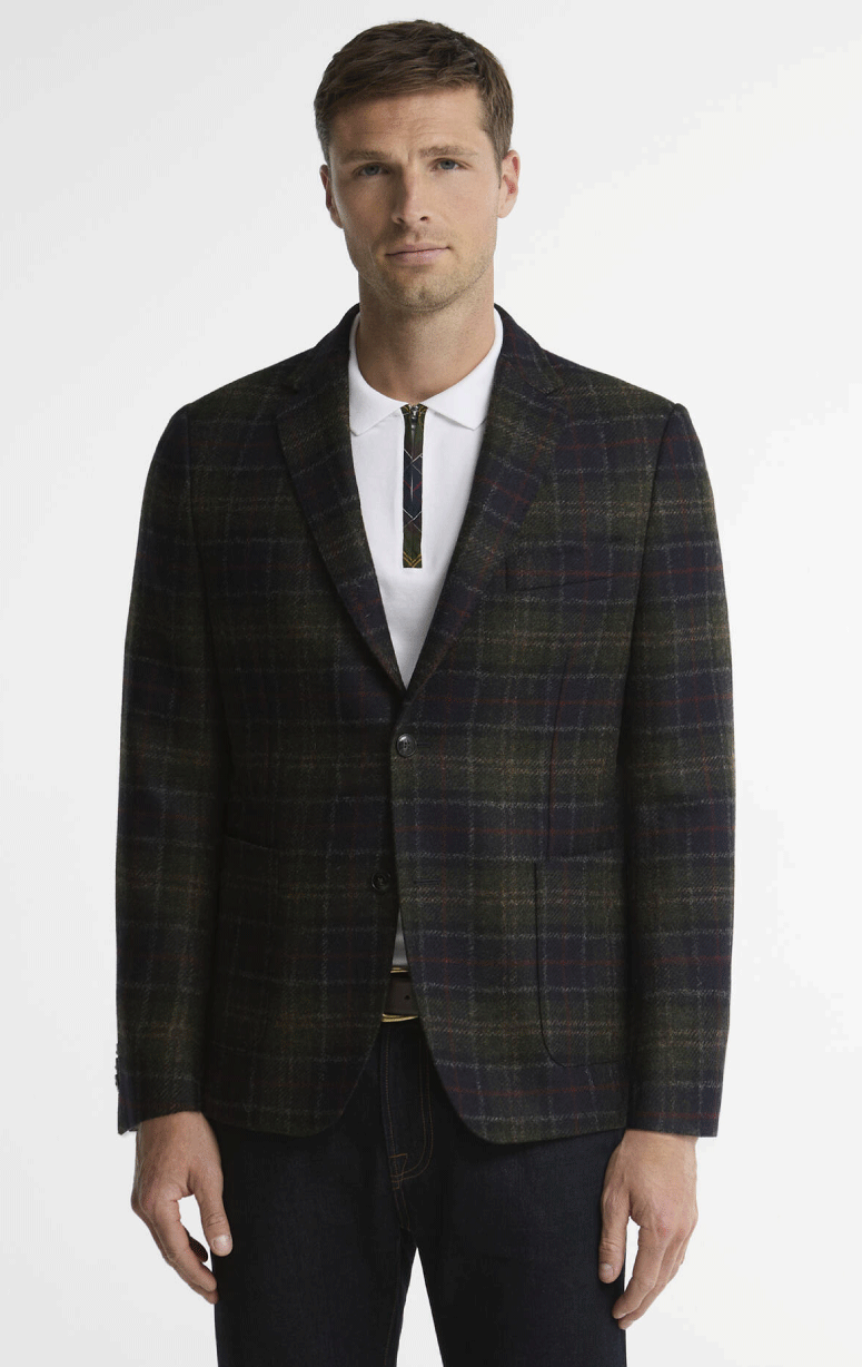 Barbour- Sanders Moons Tartan Blazer