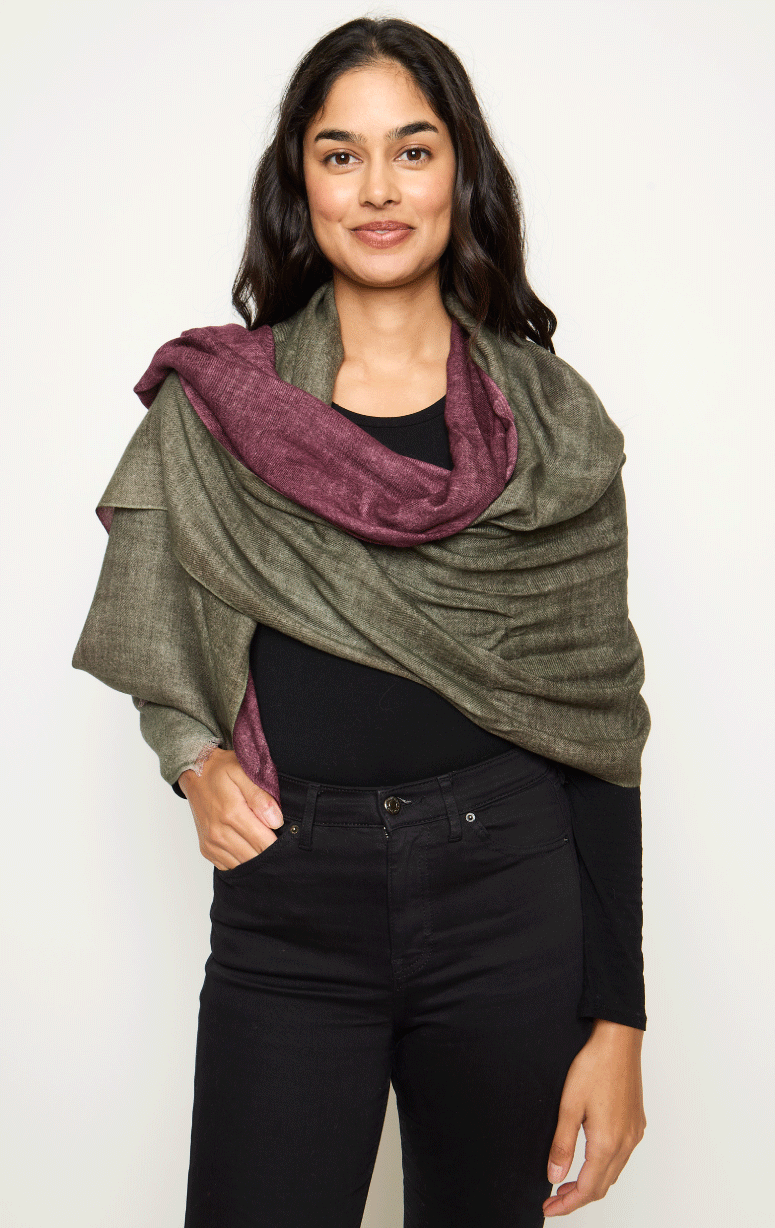 Ama Pure- Double-faced Superfine Wool Scarf
