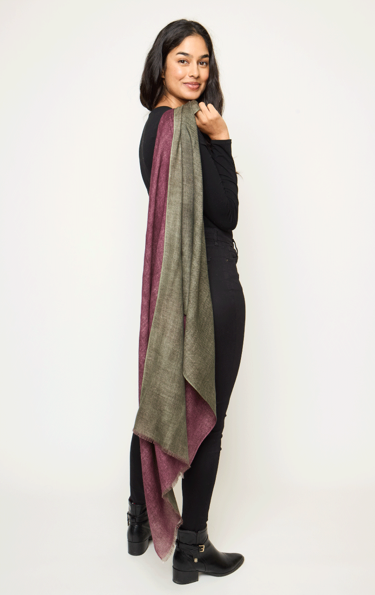 Ama Pure- Double-faced Superfine Wool Scarf
