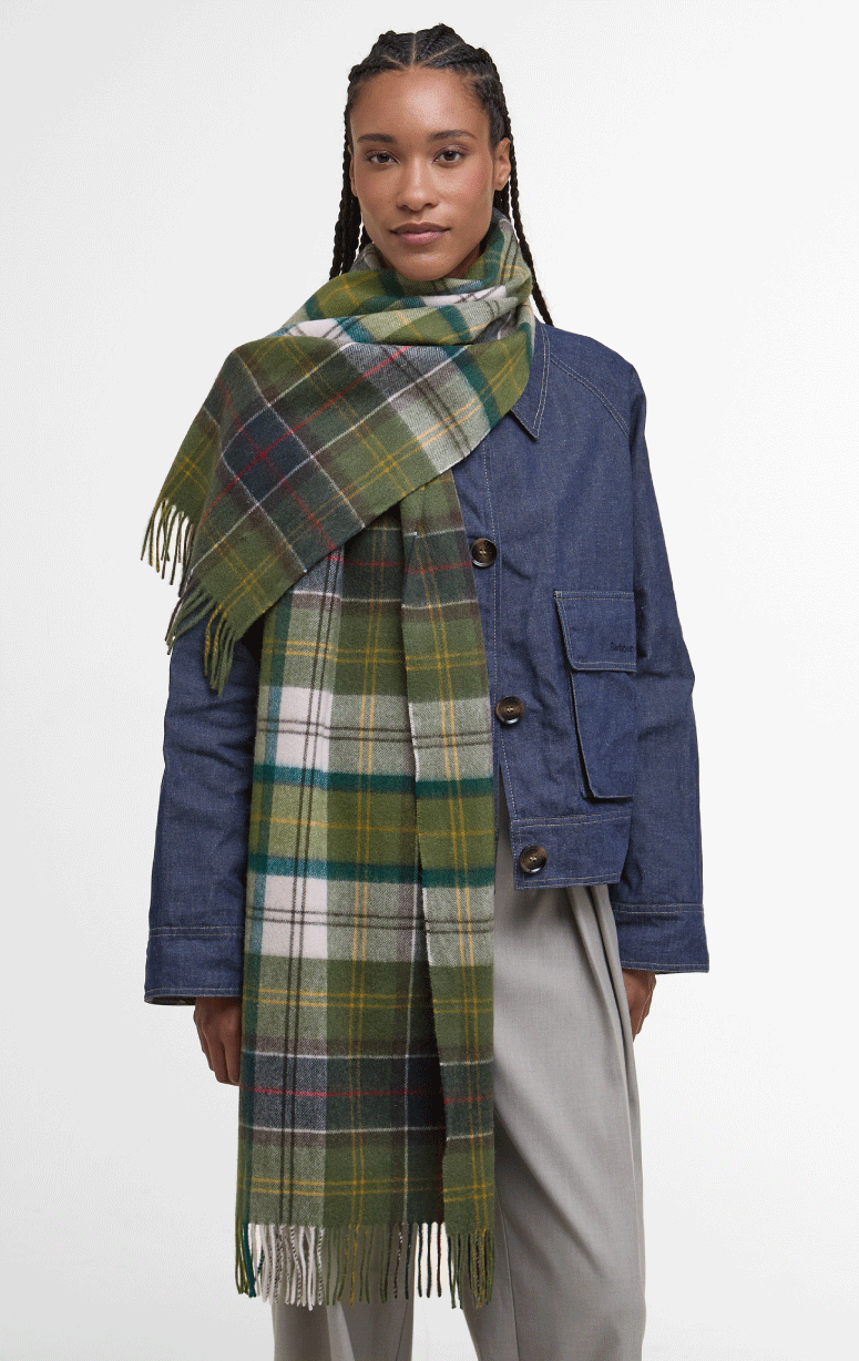 Barbour- Mixed Tartan Lambswool Scarf