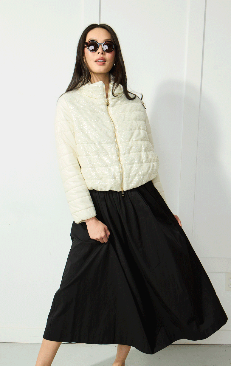 Martylo- Sequin Bomber Jacket