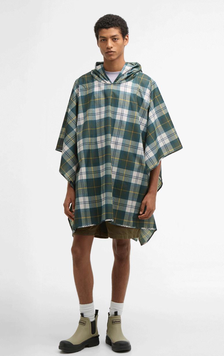 Barbour - Tartan Showerproof Packable Poncho - Barrington's