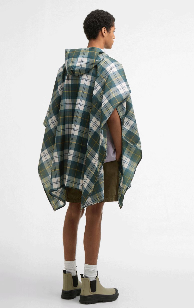 Barbour - Tartan Showerproof Packable Poncho – Barrington's