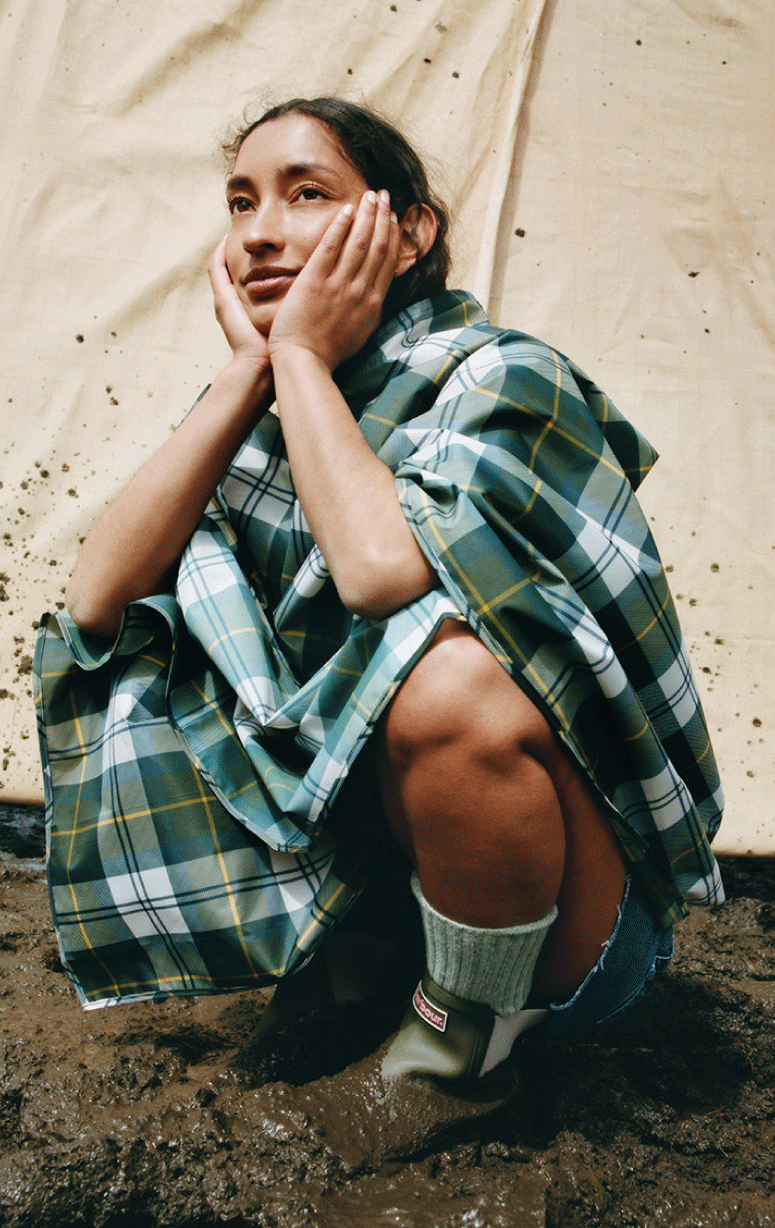 Barbour - Tartan Showerproof Packable Poncho - Barrington's