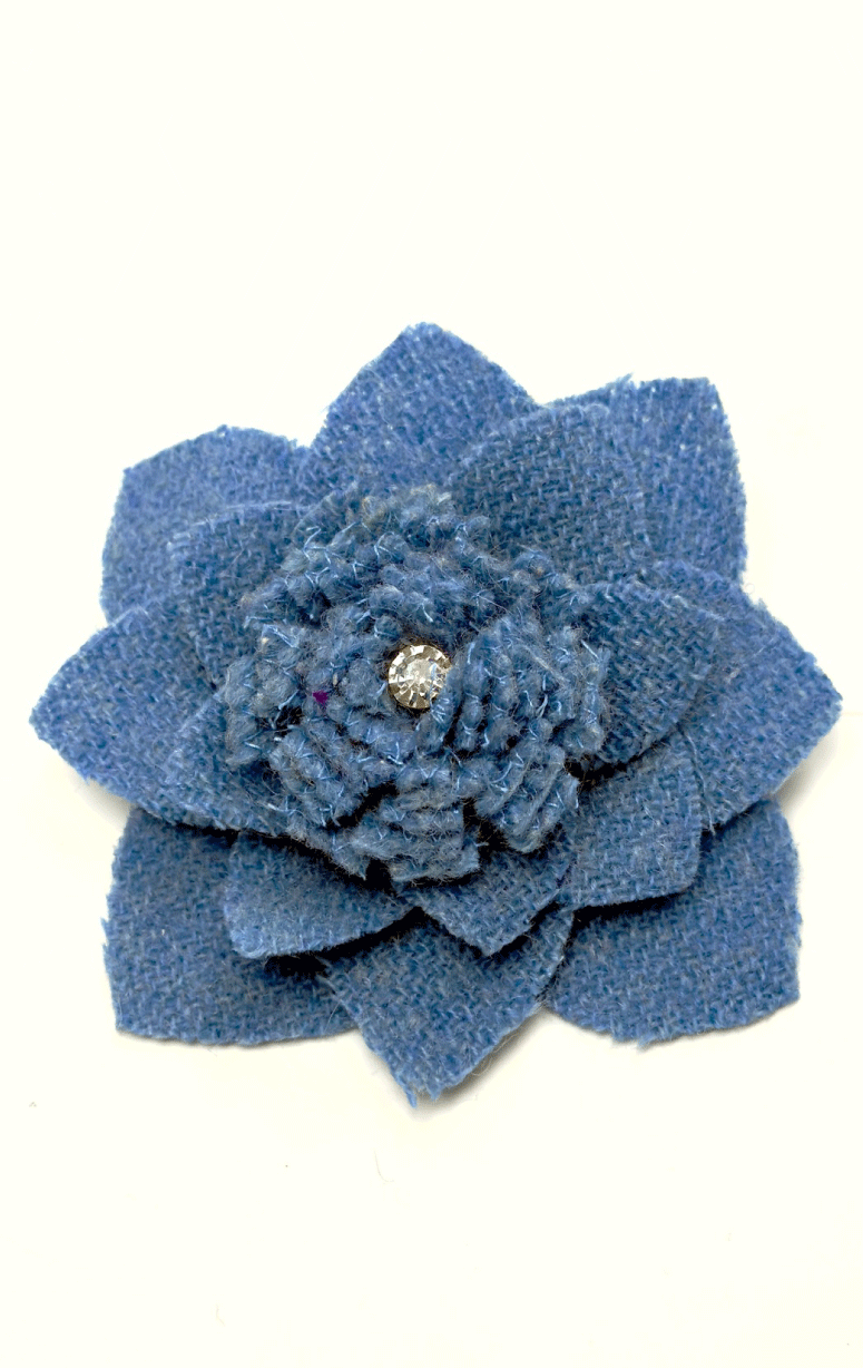 Handmade Recycled Fabric Brooch