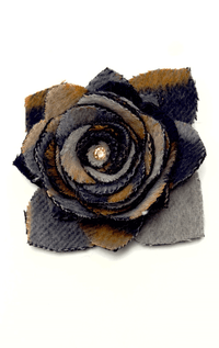 Handmade Recycled Fabric Brooch