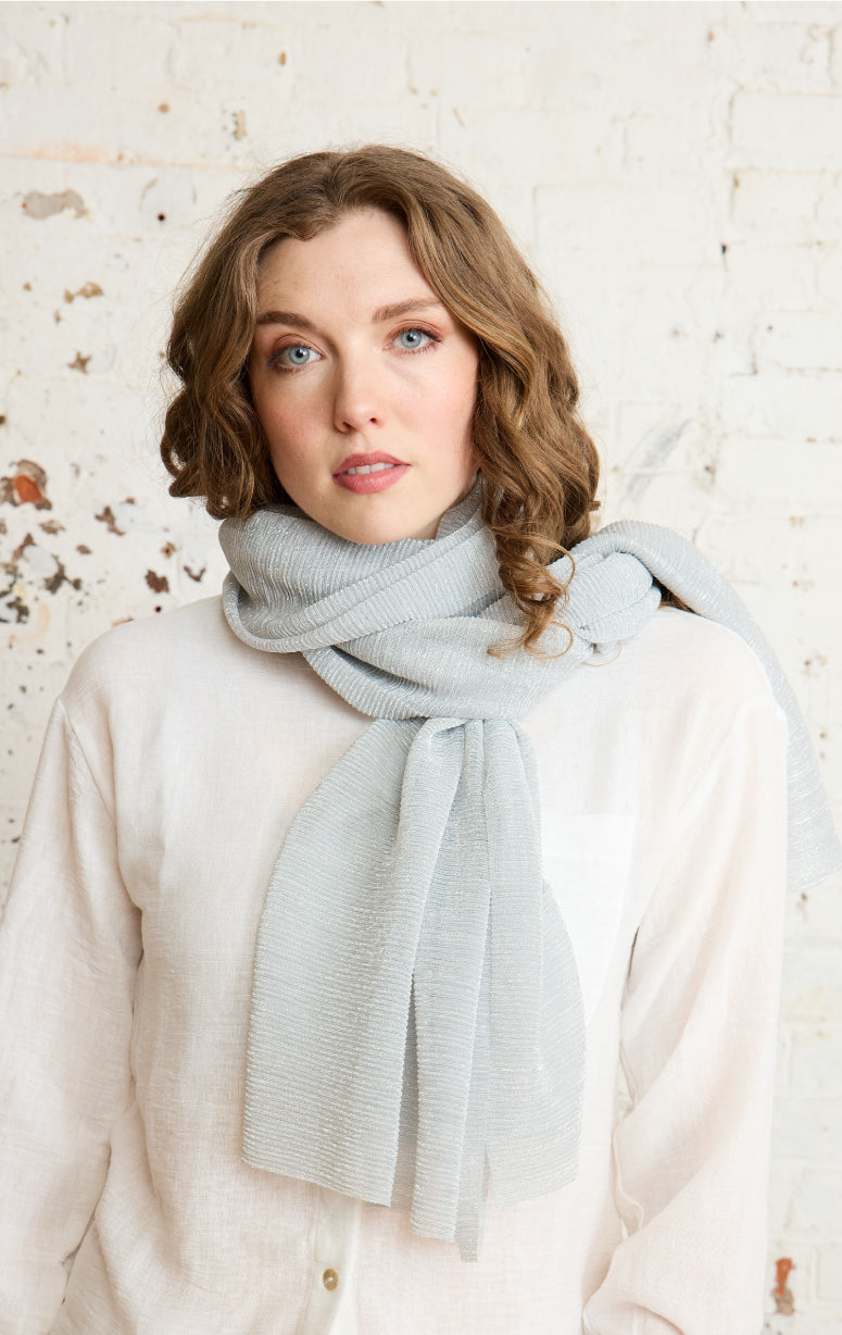 Gaynor- Pleated Scarf with Sparkle