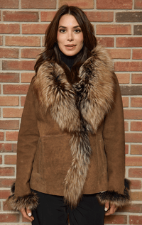 HISO- Shearling Jacket with Fox Trim