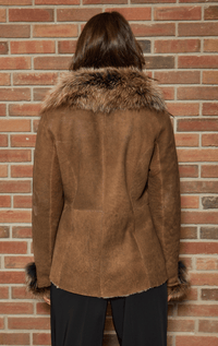 HISO- Shearling Jacket with Fox Trim