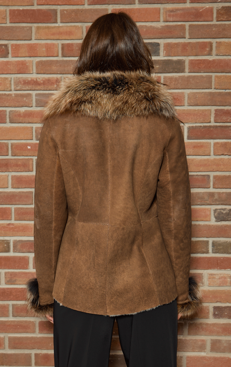 HISO- Shearling Jacket with Fox Trim